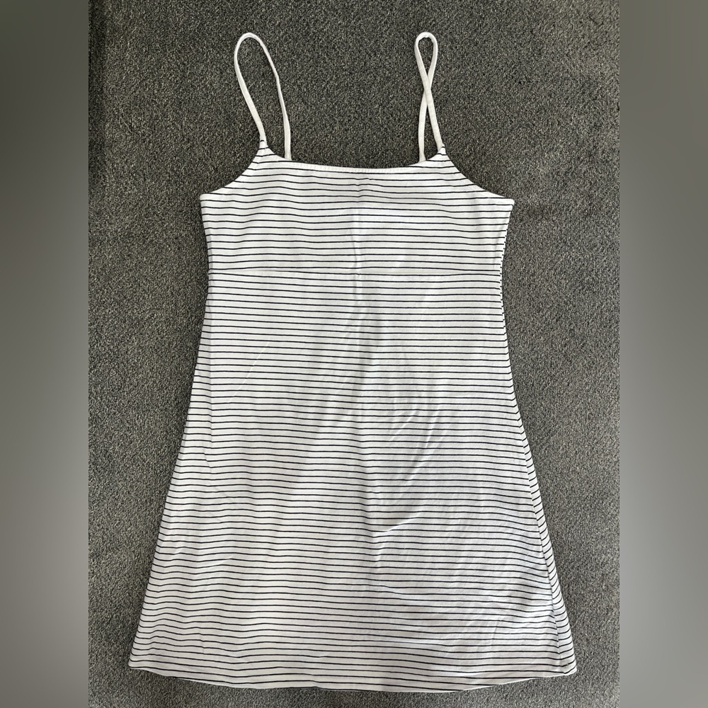 H&M stripe cotton tank mini dress